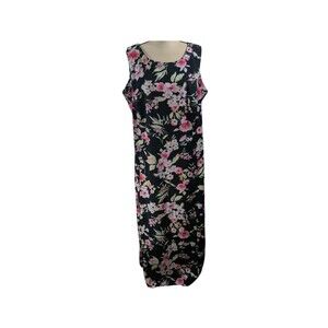 Danny & Nicole Maxi Dress Sleeveless Floral Multicolor Print Womans Size 20W